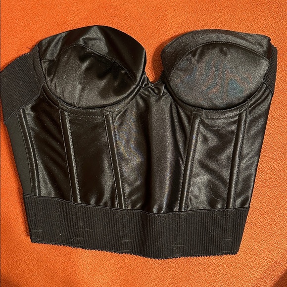 Black Satin Bustier Top / Corset - Picture 1 of 3